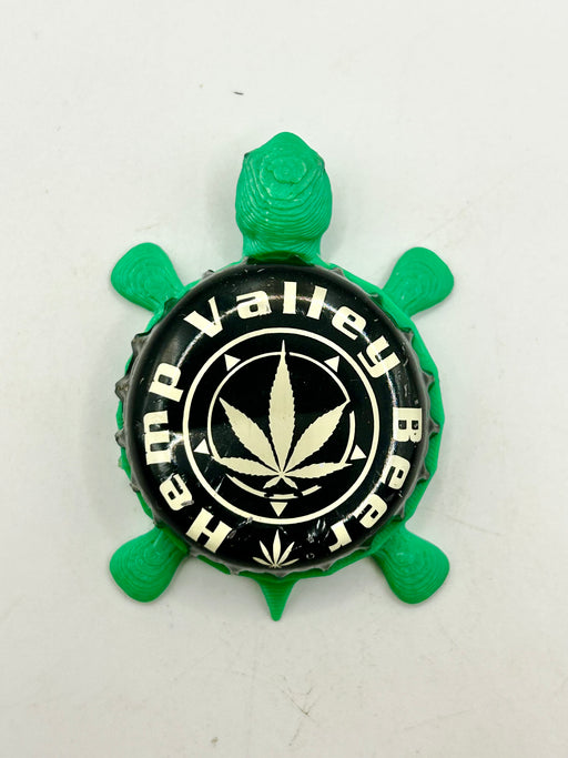 Hemp Valley Brewing- Bottle Cap Magnet Turtle Shell Shocked Art