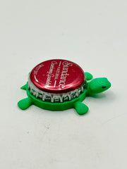 Sundance Cranberry Sparkler - Bottle Cap Magnet Turtle Shell Shocked Art