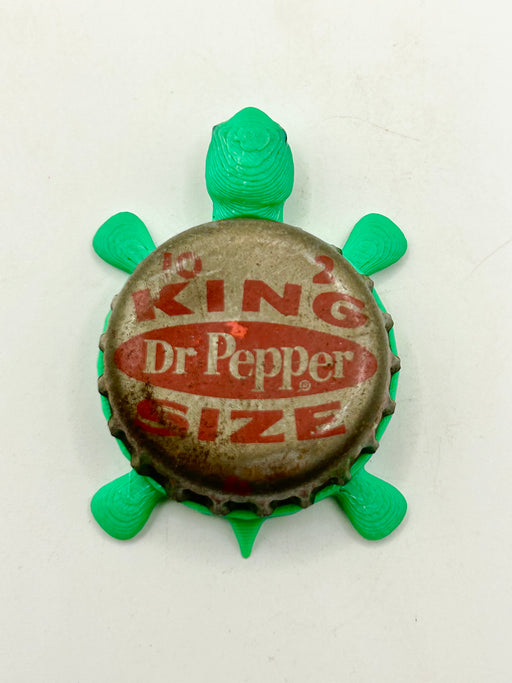 Dr Pepper Soda King Size (Vintage, Oval Variation) - Bottle Cap Magnet Turtle Shell Shocked Art