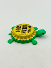 Sprecher Cream Soda (Yellow & Brown) - Bottle Cap Magnet Turtle Shell Shocked Art