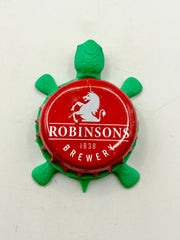 Robinsons Brewery - Bottle Cap Magnet Turtle Shell Shocked Art