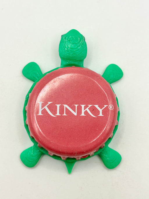 Kinky Liqueur/Cocktail (Pink) - Bottle Cap Magnet Turtle Shell Shocked Art