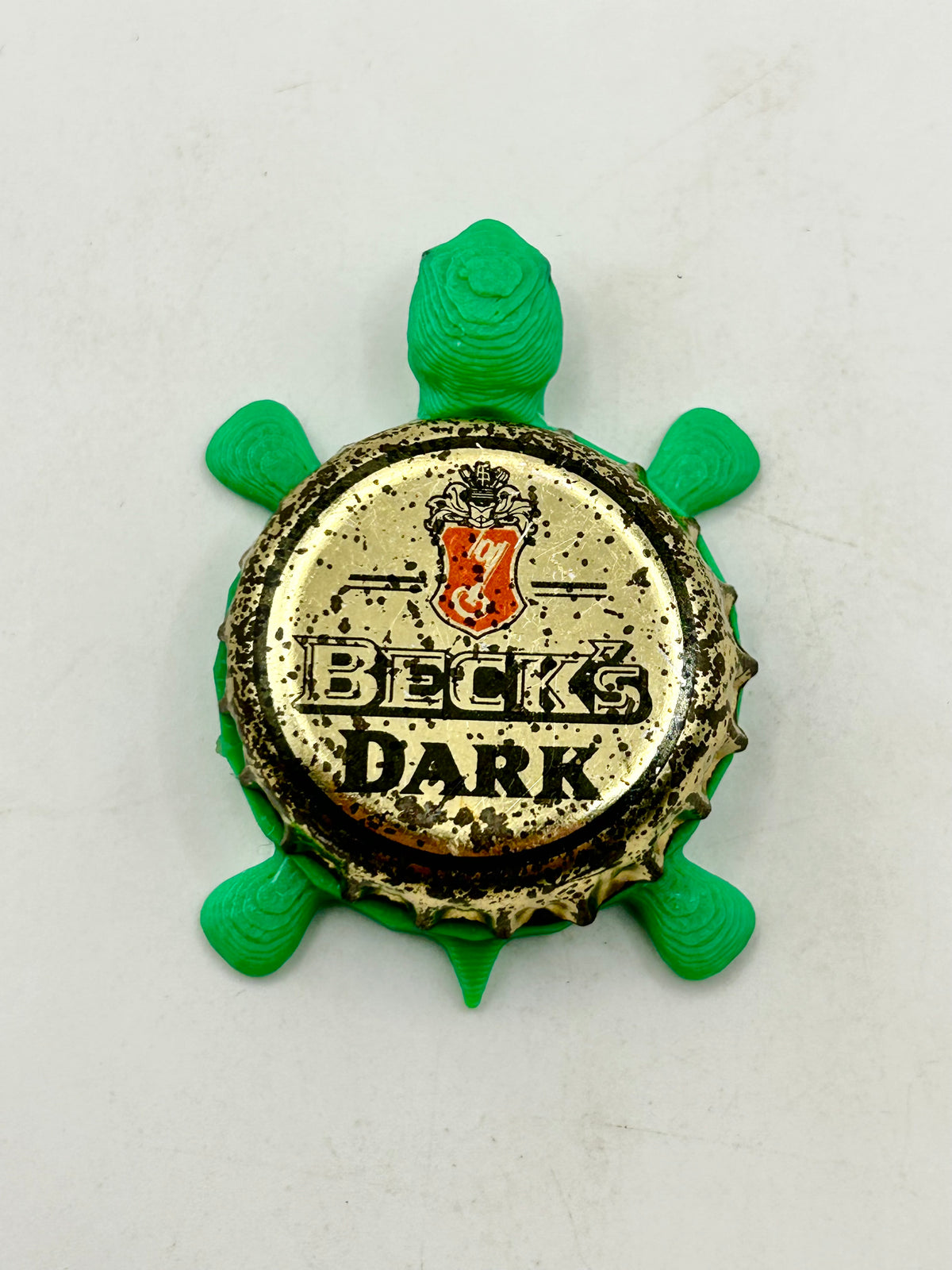 Beck’s Dark Beer - Bottle Cap Magnet Turtle — Shell Shocked Art