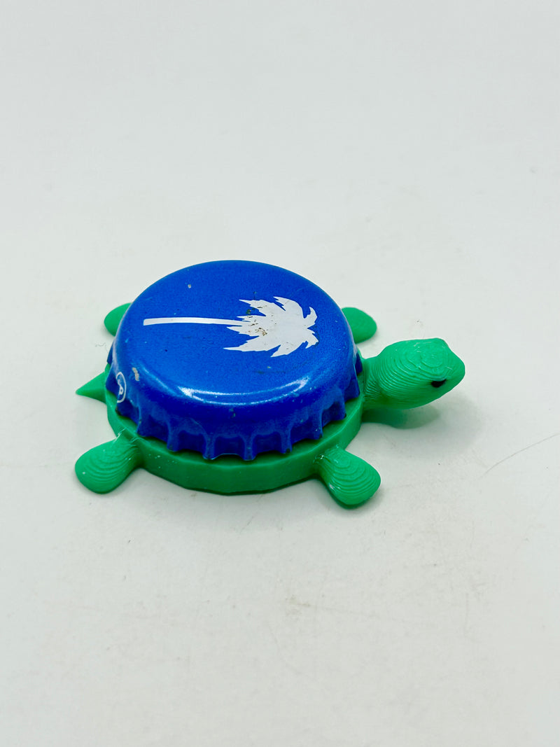 Tradewinds Ice Tea - Bottle Cap Magnet Turtle Shell Shocked Art