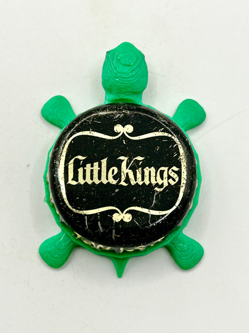 Little Kings Beer (Black) - Bottle Cap Magnet Turtle Shell Shocked Art