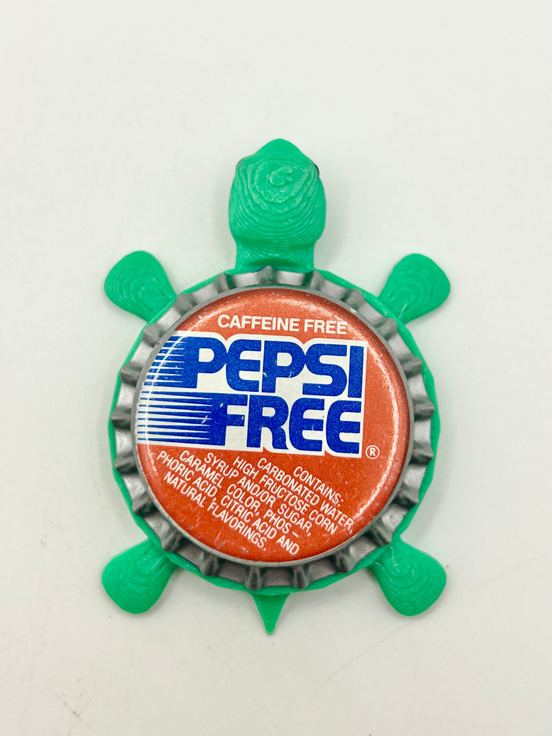 Pepsi Free (Red) - Bottle Cap Magnet Turtle Shell Shocked Art