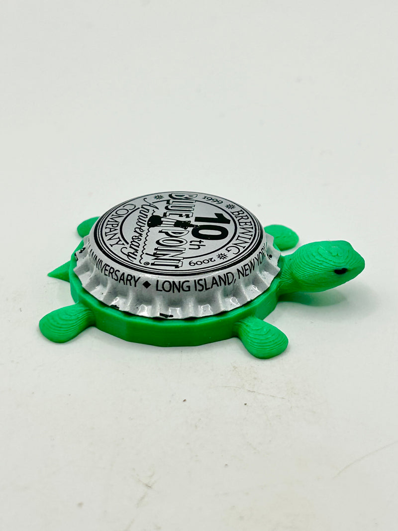 Blue Point Brewing (10th Anniversary) - Bottle Cap Magnet Turtle Shell Shocked Art