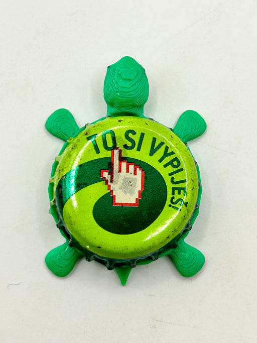 Staropramen Brewery (To Si Vypijes!) - Bottle Cap Magnet Turtle Shell Shocked Art