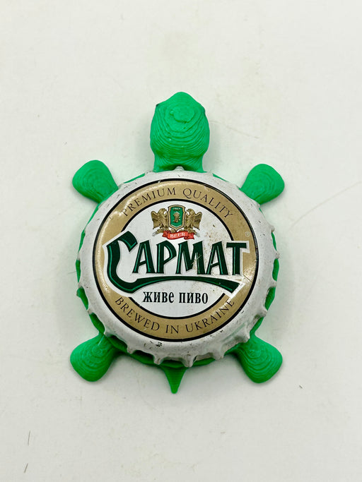 Capmat Beer (Ukraine) - Bottle Cap Magnet Turtle Shell Shocked Art