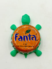 Fanta Orange Soda (International Variation 2) - Bottle Cap Magnet Turtle Shell Shocked Art