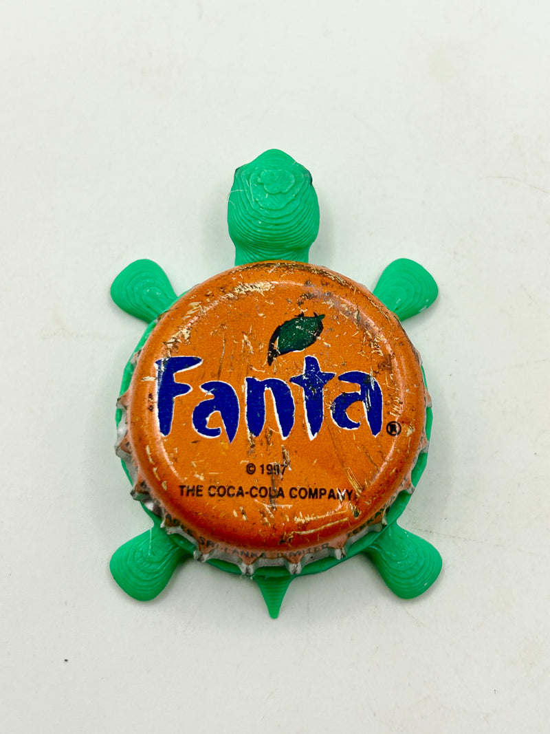 Fanta Orange Soda (International Variation 2) - Bottle Cap Magnet Turtle Shell Shocked Art