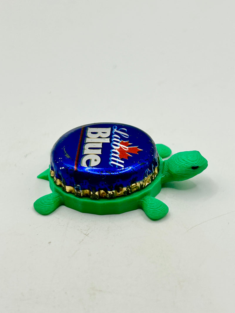 Labatt Blue (Red Underline) - Bottle Cap Magnet Turtle Shell Shocked Art