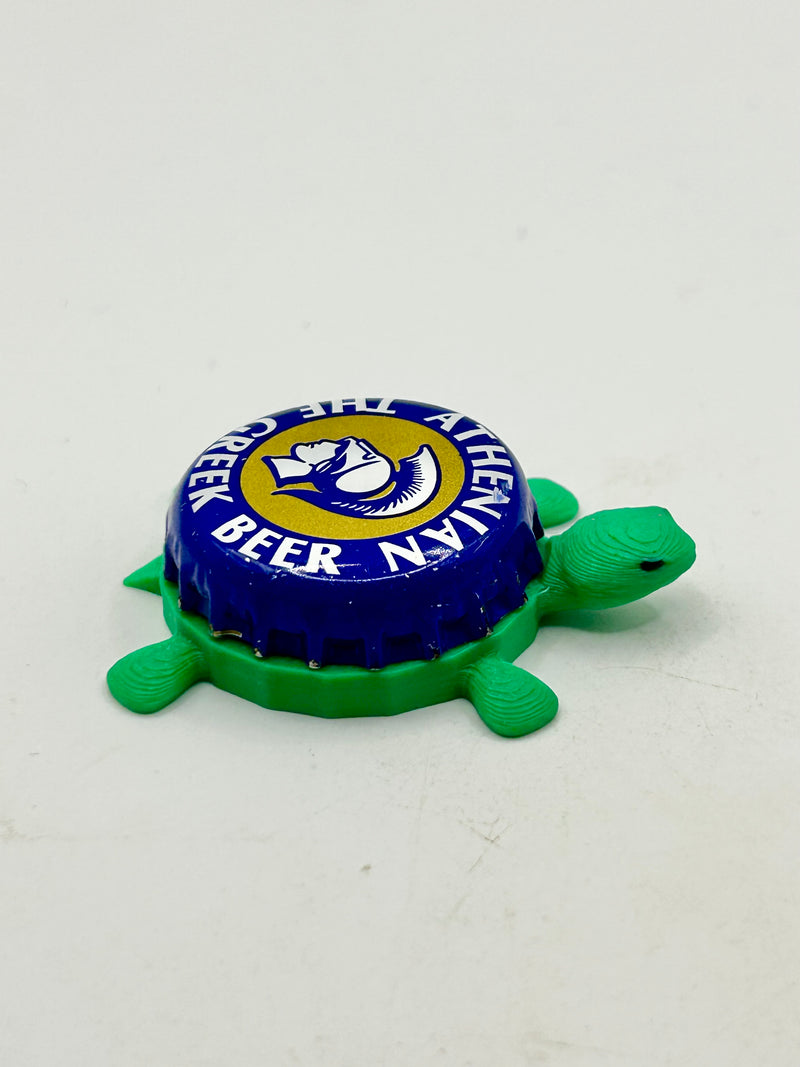 Athenian, The Greek Beer - Bottle Cap Magnet Turtle Shell Shocked Art