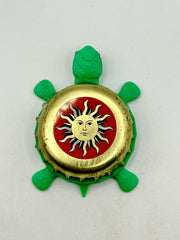 Sun - Allegro Lokalnie - Czech Beer - Bottle Cap Magnet Turtle (Copy) Shell Shocked Art
