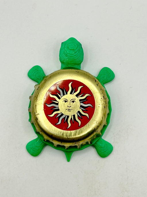 Sun - Allegro Lokalnie - Czech Beer - Bottle Cap Magnet Turtle (Copy) Shell Shocked Art