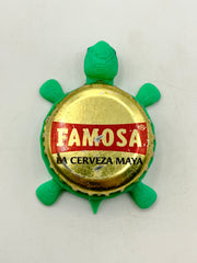 Famosa - Bottle Cap Magnet Turtle Shell Shocked Art