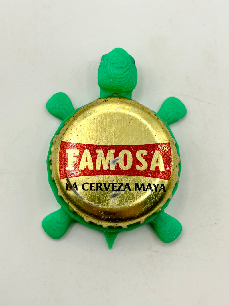 Famosa - Bottle Cap Magnet Turtle Shell Shocked Art