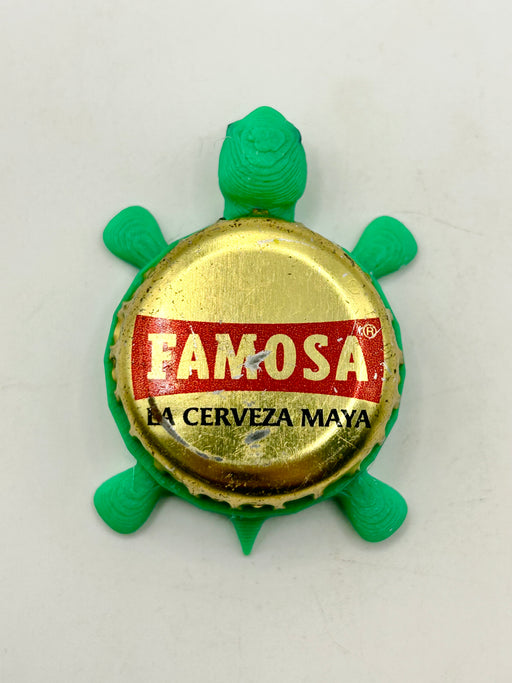 Famosa - Bottle Cap Magnet Turtle Shell Shocked Art