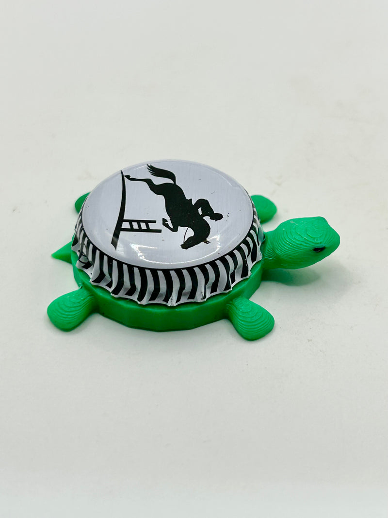 Horseback Rider - Bottle Cap Magnet Turtle (Copy) Shell Shocked Art