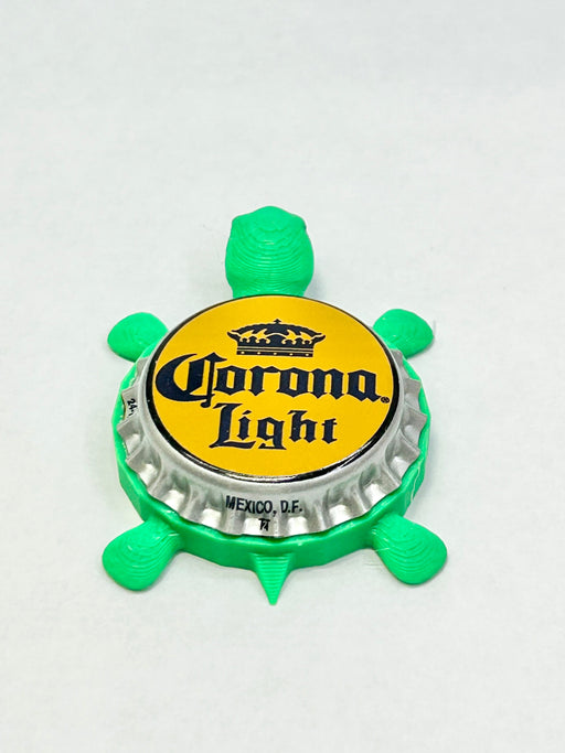 Corona Light - Bottle Cap Magnet Turtle Shell Shocked Art