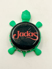 Judas Beer (Belgium) - Bottle Cap Magnet Turtle Shell Shocked Art
