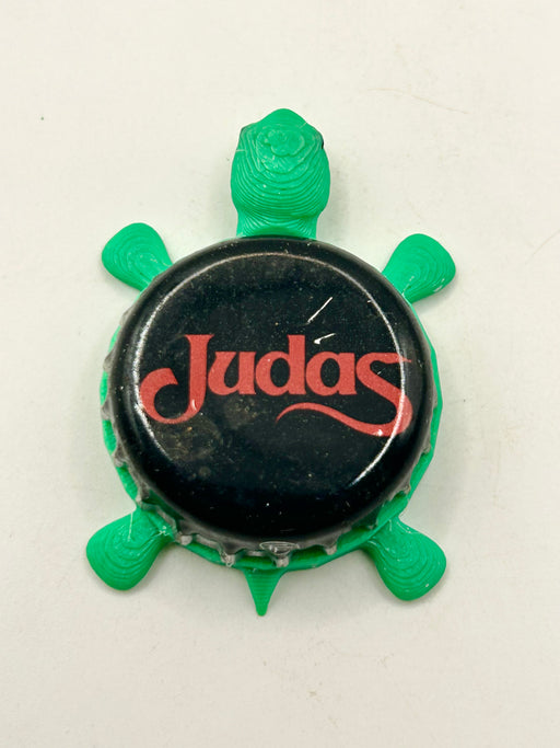 Judas Beer (Belgium) - Bottle Cap Magnet Turtle Shell Shocked Art