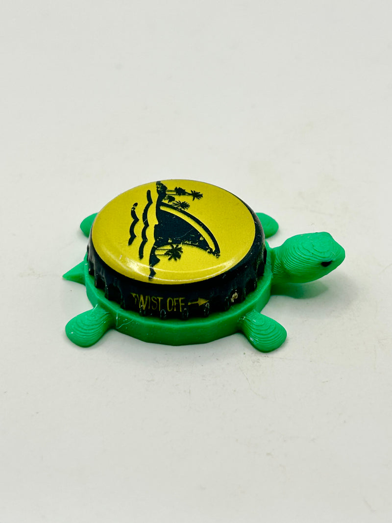 Land Shark - Bottle Cap Magnet Turtle Shell Shocked Art