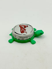 The Switch - Bottle Cap Magnet Turtle Shell Shocked Art