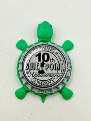 Blue Point Brewing (10th Anniversary) - Bottle Cap Magnet Turtle Shell Shocked Art