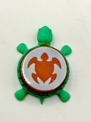 Sea Turtle Silhouette - Bottle Cap Magnet Turtle (Copy) Shell Shocked Art