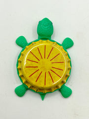 Berika Pear - Bottle Cap Magnet Turtle Shell Shocked Art