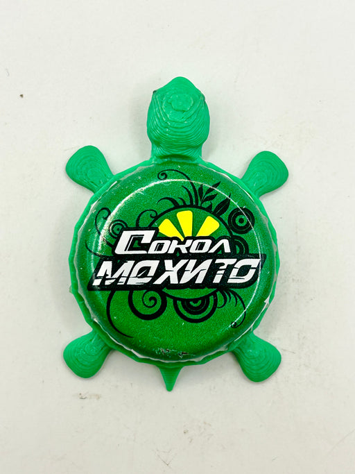 Falcon Mojito, Green (Russia, Сокол мохито)- Bottle Cap Magnet Turtle Shell Shocked Art