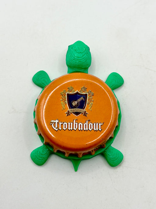 Troubadour, The Musketeers (Belgium) - Bottle Cap Magnet Turtle Shell Shocked Art