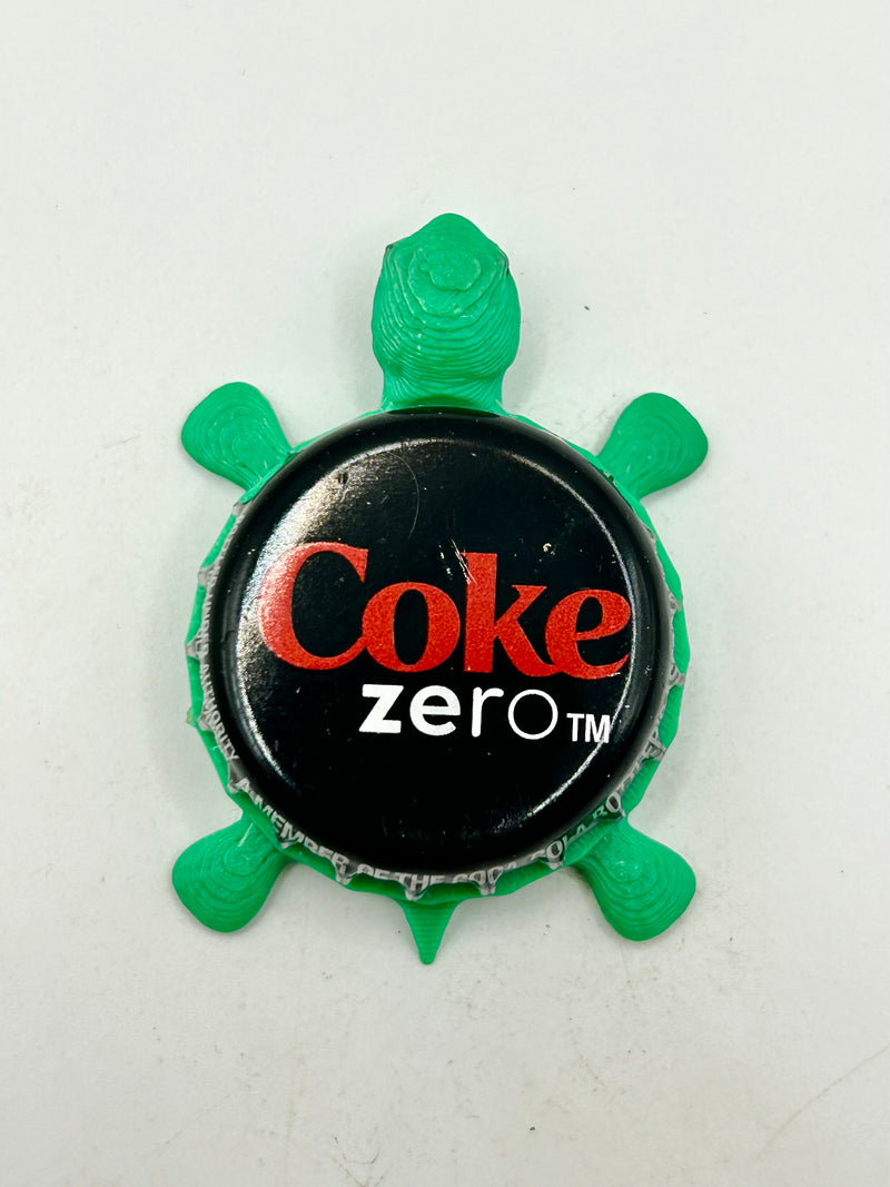 Coke Zero (Red Text) - Bottle Cap Magnet Turtle Shell Shocked Art