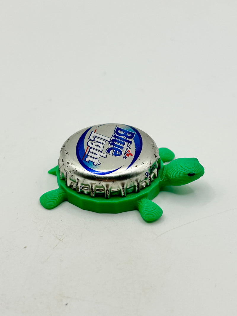 Labatt Blue Light (Blue Text) - Bottle Cap Magnet Turtle Shell Shocked Art