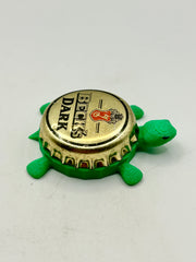 Beck’s Dark Beer - Bottle Cap Magnet Turtle Shell Shocked Art