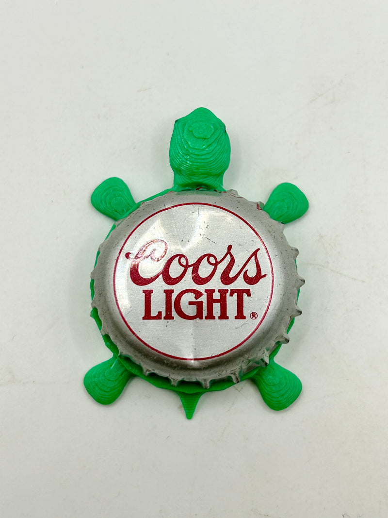 Coors Light (Vintage) - Bottle Cap Magnet Turtle Shell Shocked Art