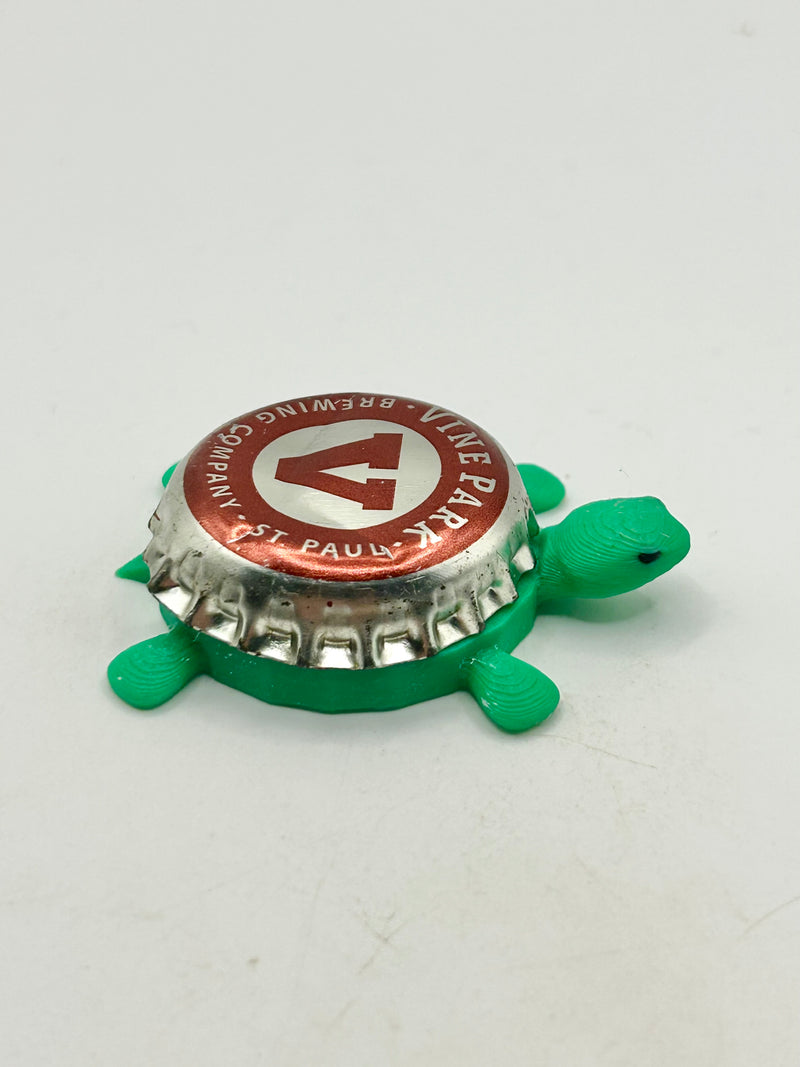 Vine Park Brewing - Bottle Cap Magnet Turtle Shell Shocked Art