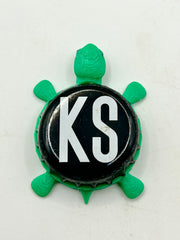 Karl Strauss Brewing (KS) - Bottle Cap Magnet Turtle (Copy) Shell Shocked Art