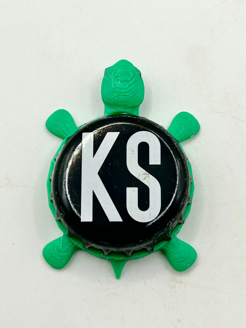 Karl Strauss Brewing (KS) - Bottle Cap Magnet Turtle (Copy) Shell Shocked Art