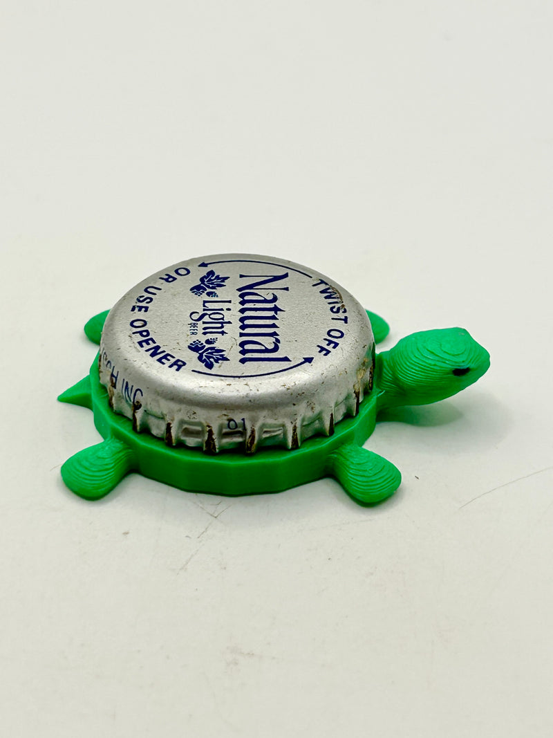 Natural Light (Vintage) - Bottle Cap Magnet Turtle Shell Shocked Art