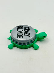 Crazy Blond (Black & White) - Martha Tripel Belgian Style - Bottle Cap Magnet Turtle (Copy) Shell Shocked Art