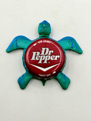 Dr Pepper (Maroon) - Sea Turtle Bottle Cap Magnet (Copy) Shell Shocked Art