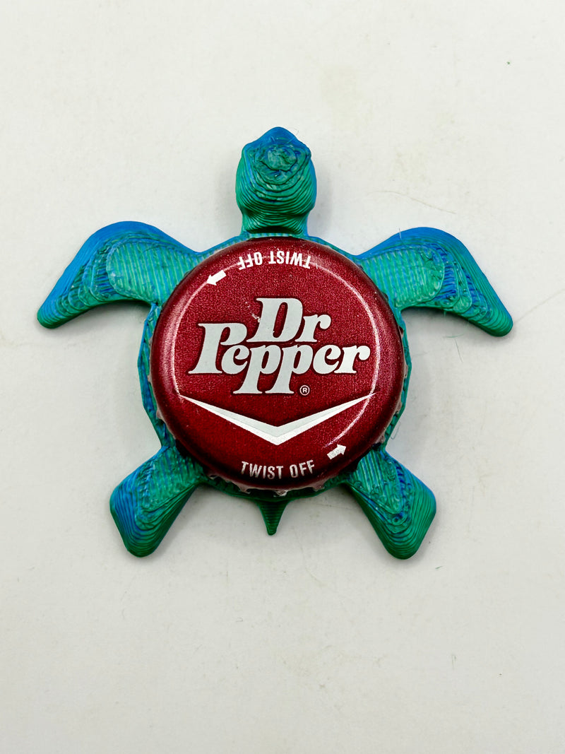 Dr Pepper (Maroon) - Sea Turtle Bottle Cap Magnet (Copy) Shell Shocked Art