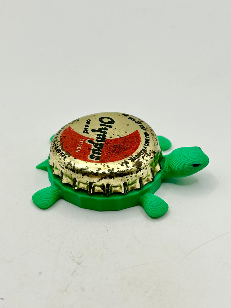 Olympus Oranz Soda (Vintage) - Bottle Cap Magnet Turtle Shell Shocked Art