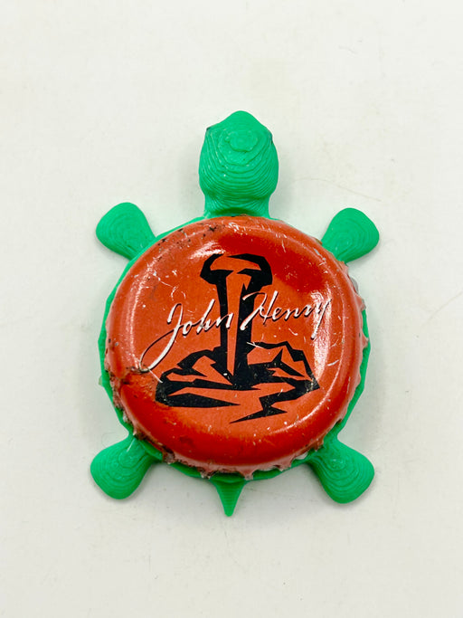 John Henry 3 Lick Spiker Ale (Cold Spring Brewing) - Bottle Cap Magnet Turtle Shell Shocked Art