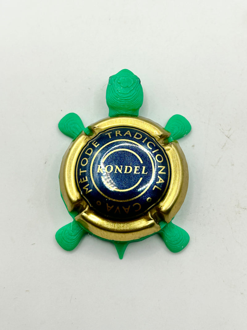 Rondel Cava (Blue, Grapes) - Bottle Cap Magnet Turtle (Copy) Shell Shocked Art