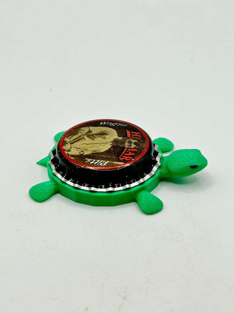 Honus Wagner, Helmar Brewing Big League Brew (#15) - Bottle Cap Magnet Turtle Shell Shocked Art