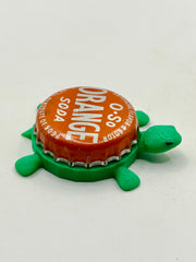 O-So Orange Soda - Bottle Cap Magnet Turtle (Copy) Shell Shocked Art