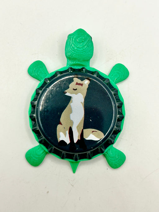 The Rusty Fox (Vixen) - Bottle Cap Magnet Turtle Shell Shocked Art